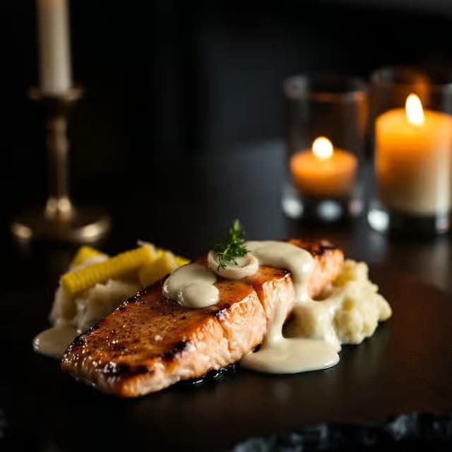 Grilled Salmon.